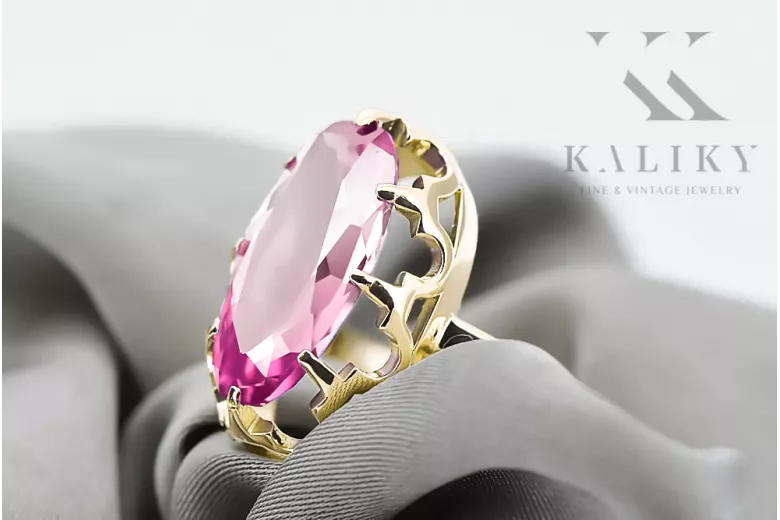 Amatista Oro amarillo de 14 quilates Anillo Joyería vintage vrc253y